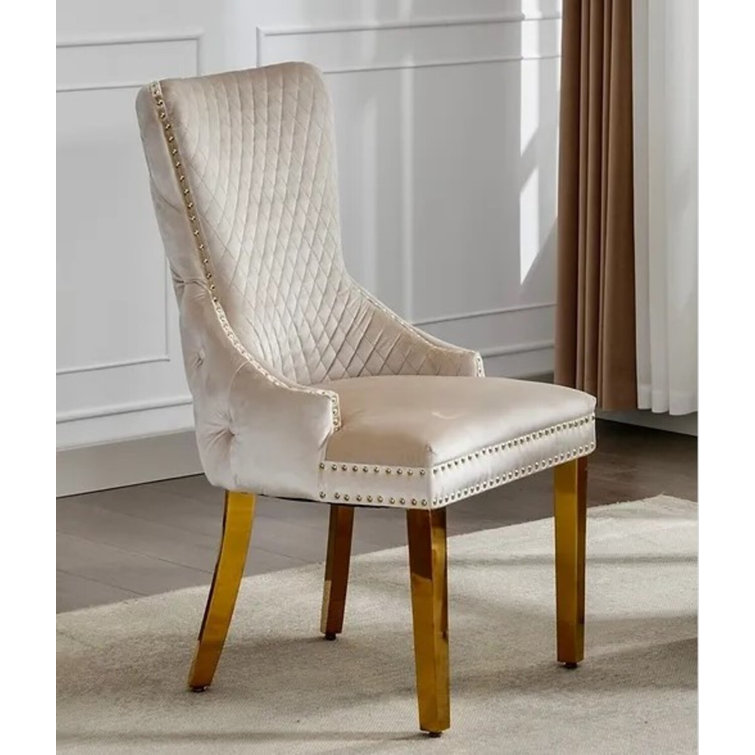 Wildon Home® Adriene Tufted Velvet Upholstered Parsons Chair Wayfair